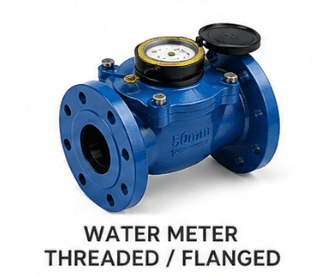 Water Meter Threaded, Flanged